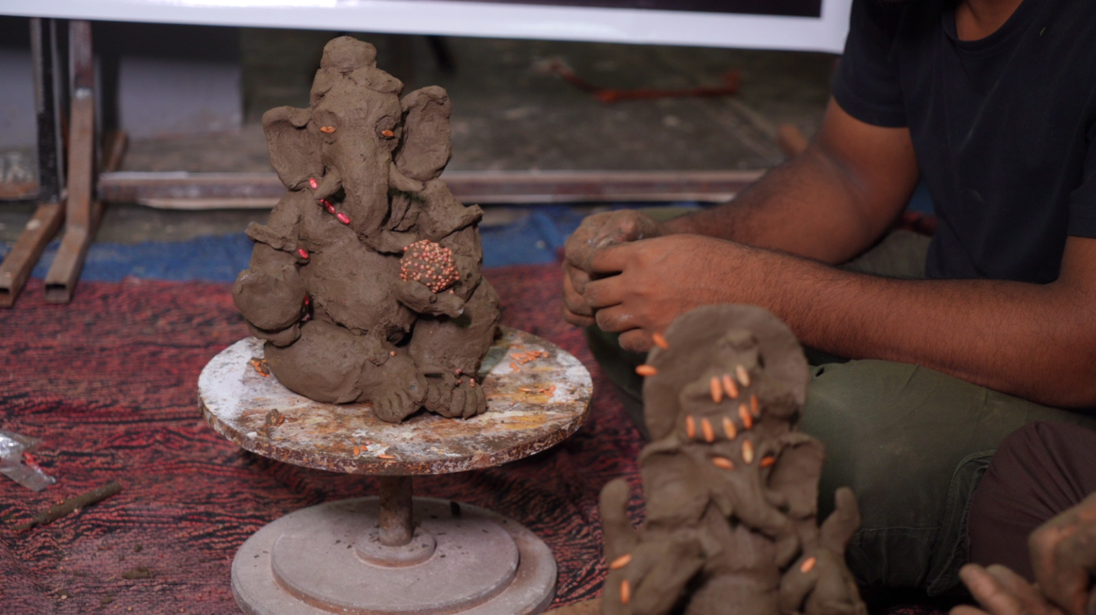 Eco-Ganesha with seeds embedded